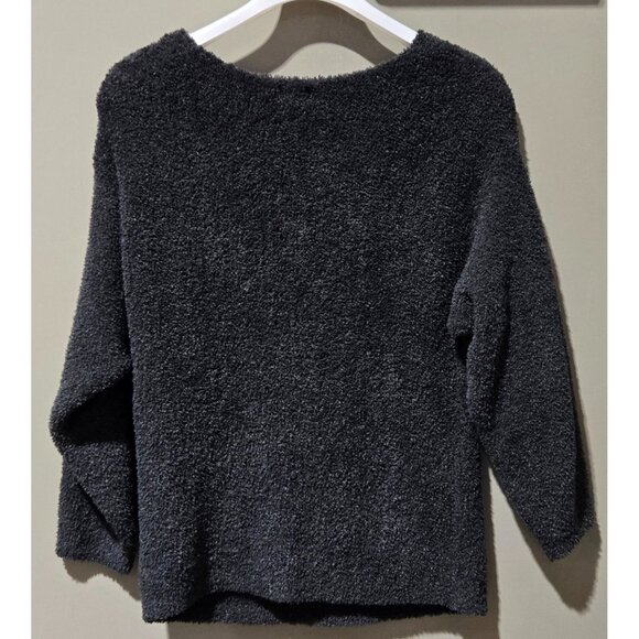 Stars Above Fuzzy Fleece Black Lounge Pajama Sweatshirt -- Women's Size XS - Picture 2 of 5